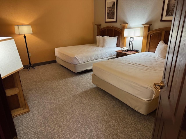 bedroom with carpet