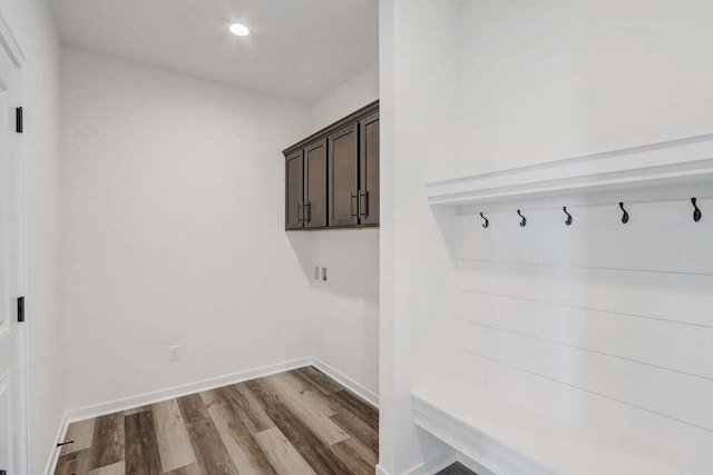 mudroom featuring hardwood / wood-style flooring