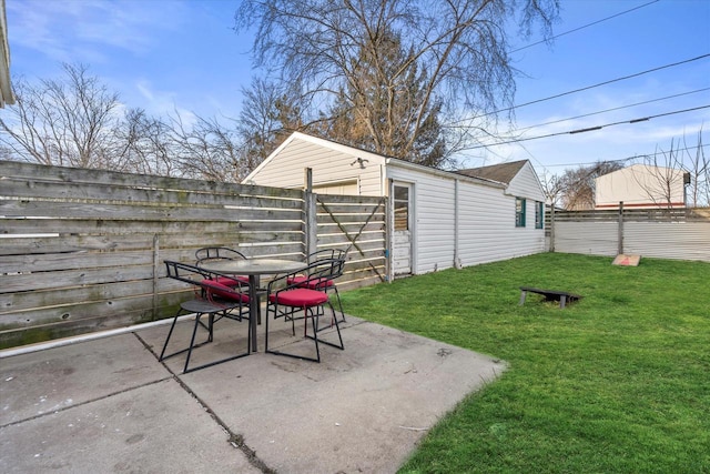 view of patio / terrace with an outdoor structure