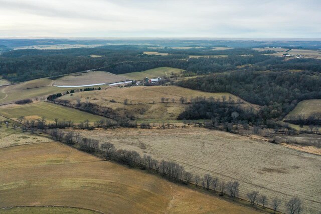 bird's eye view featuring a rural view