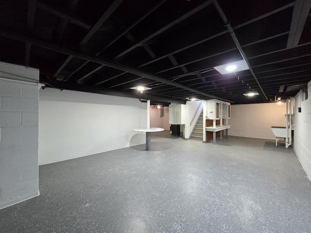 view of basement