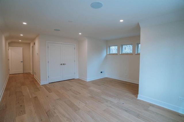 interior space featuring light hardwood / wood-style flooring