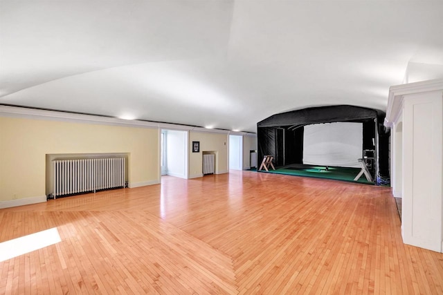 304 Braebourne Ct, Green Bay, WI 54301 - unfurnished living room with radiator and wood-type flooring