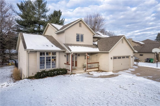 front of property featuring a garage