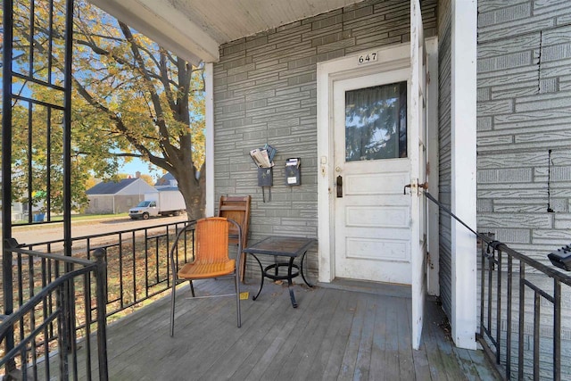 view of doorway to property