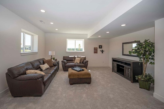 view of carpeted living room