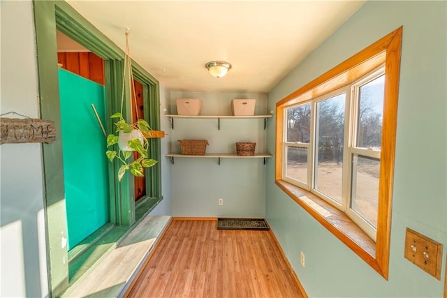 mudroom featuring light hardwood / wood-style floors