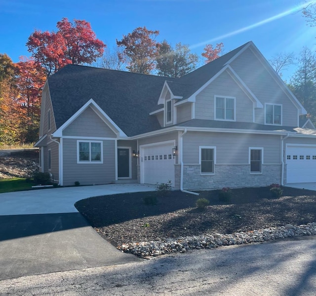 view of front property with a garage