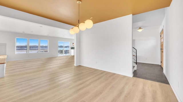 interior space featuring light wood-type flooring