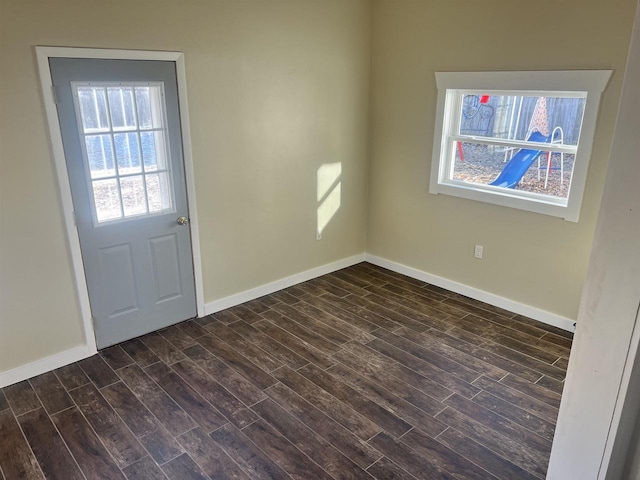 interior space featuring dark hardwood / wood-style flooring