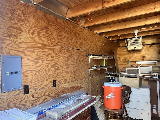 storage room featuring electric panel