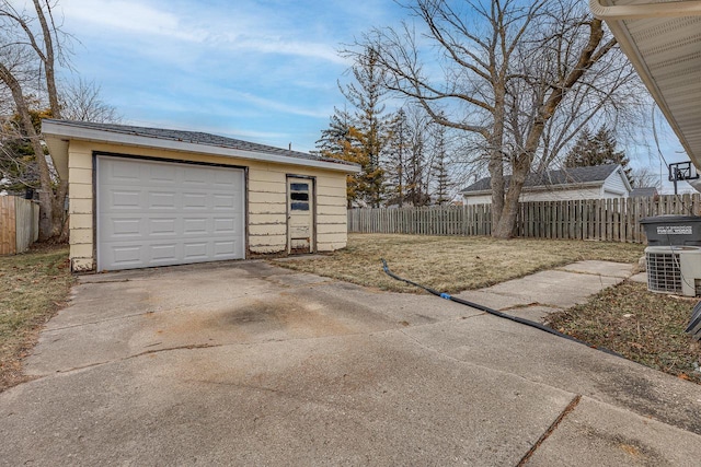 garage with central AC