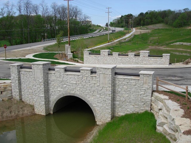 view of community featuring a water view