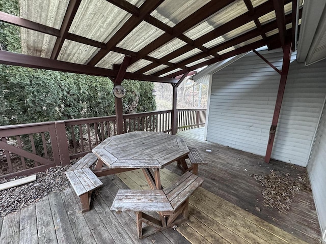 view of wooden terrace