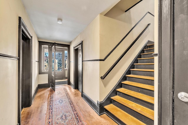 foyer featuring light hardwood / wood-style flooring