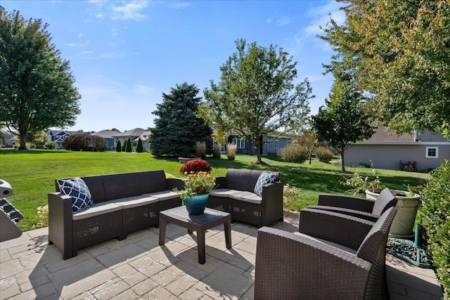 view of patio / terrace with an outdoor living space