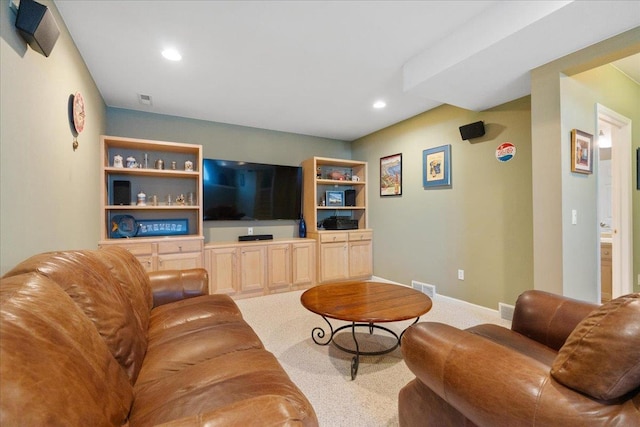 view of carpeted living room