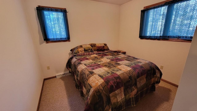 bedroom featuring carpet