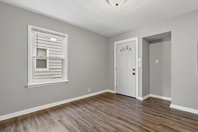 entryway featuring dark hardwood / wood-style floors