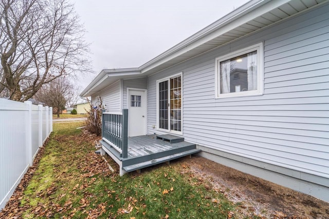 exterior space featuring a deck