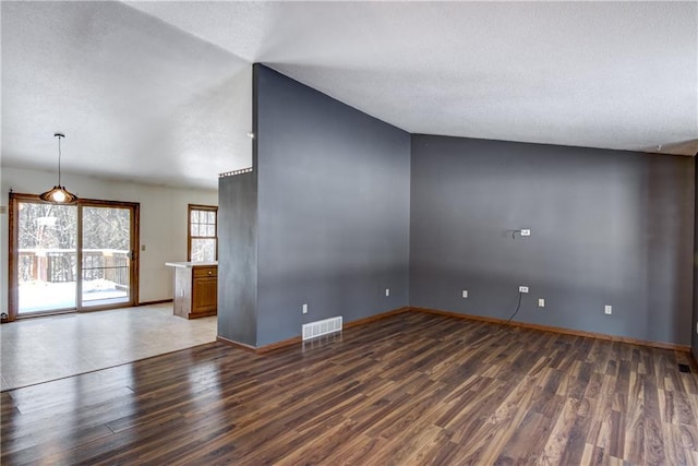 interior space featuring dark hardwood / wood-style flooring