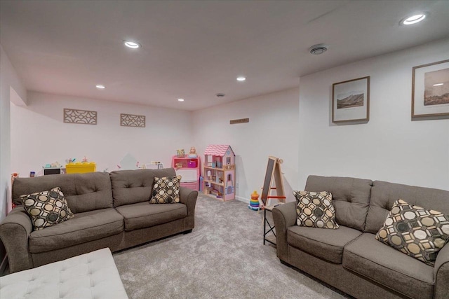 view of carpeted living room