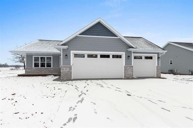 craftsman-style house with a garage