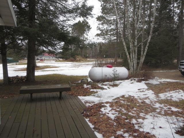 view of snow covered deck