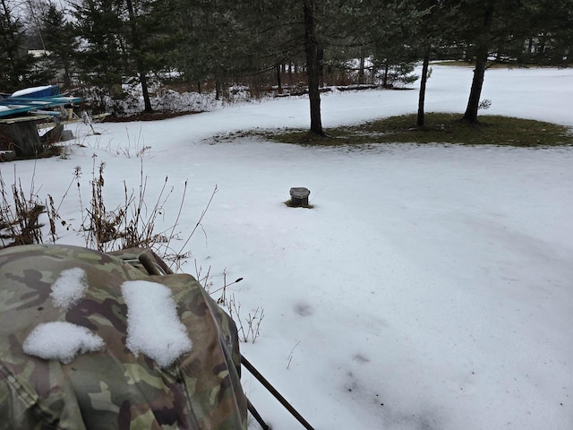 view of snowy yard