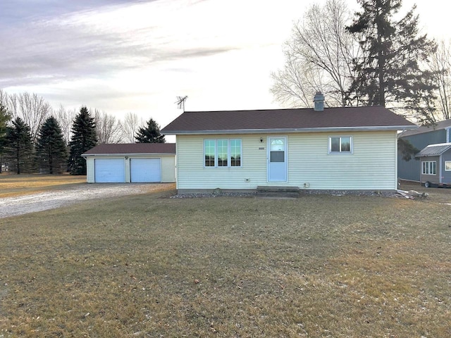 view of front of home with a front yard