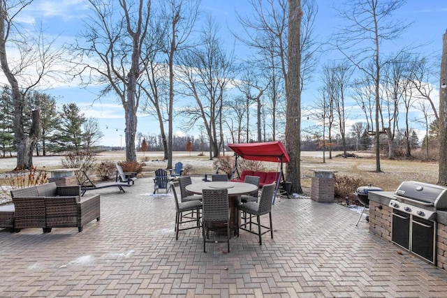 view of patio featuring area for grilling