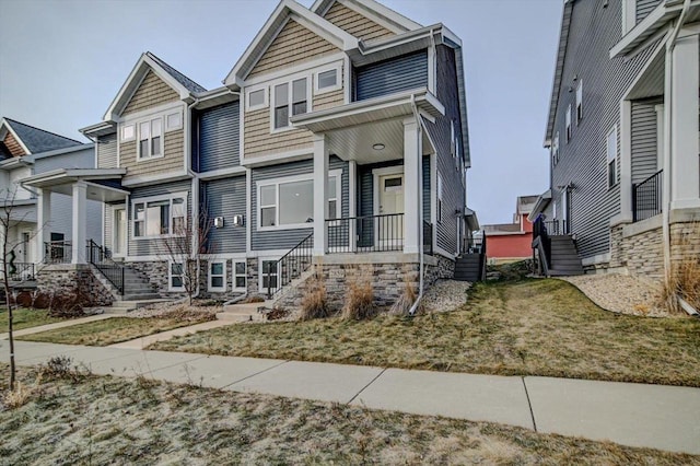 view of front of home with a porch