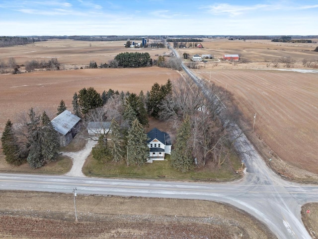 bird's eye view featuring a rural view