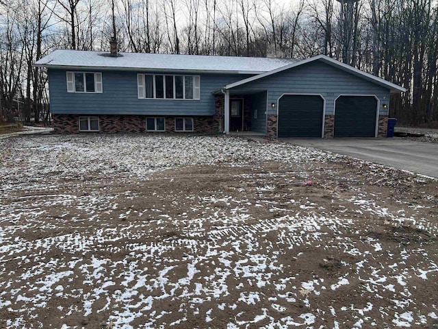 bi-level home with a garage