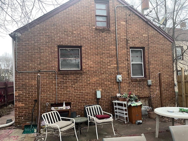 rear view of property with a patio area