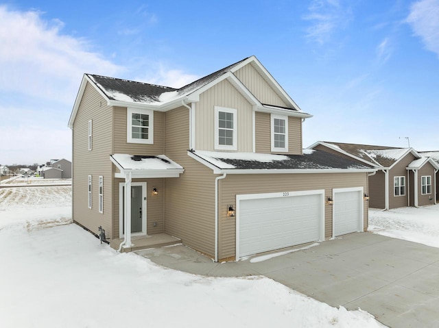 view of front of house featuring a garage