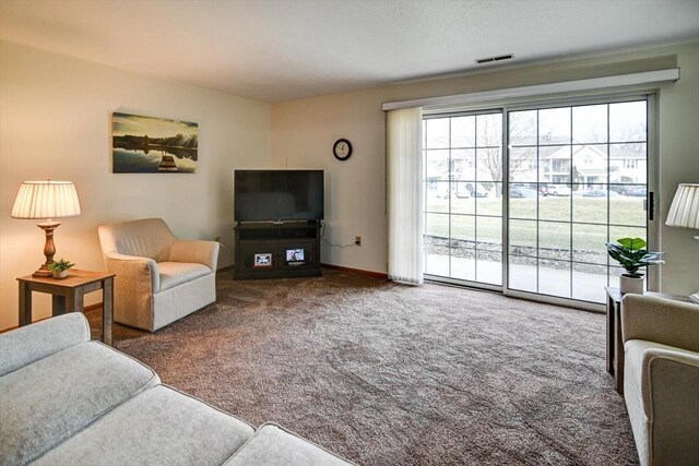 view of carpeted living room