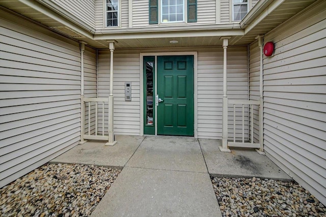 view of doorway to property