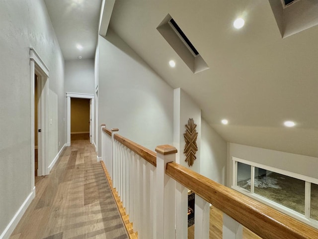 corridor with a towering ceiling