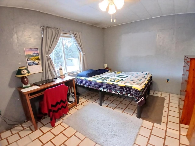 view of tiled bedroom