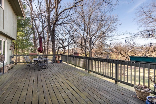 view of wooden terrace