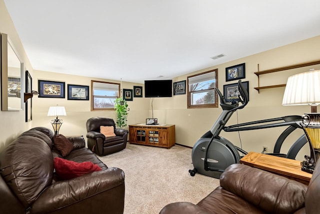 view of carpeted living room