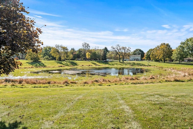 surrounding community featuring a water view