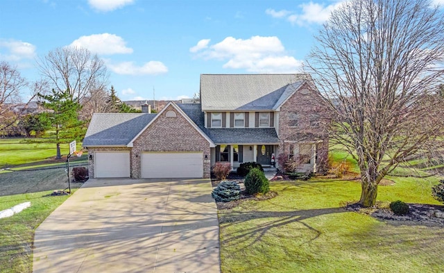 view of front of property featuring a front lawn