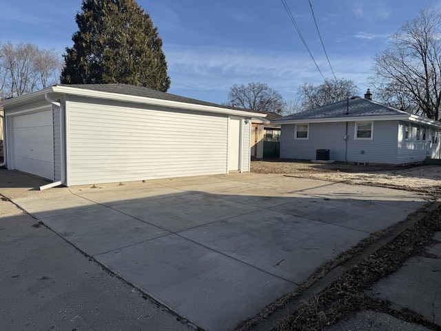 garage with central AC