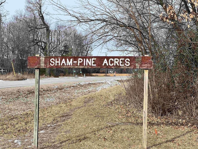 view of community sign