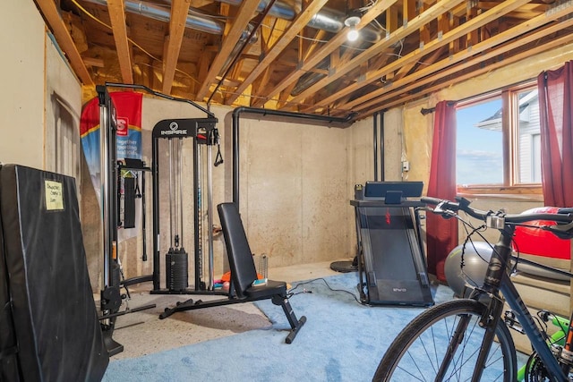 view of workout area