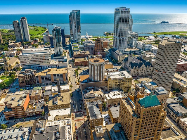 city view with a water view