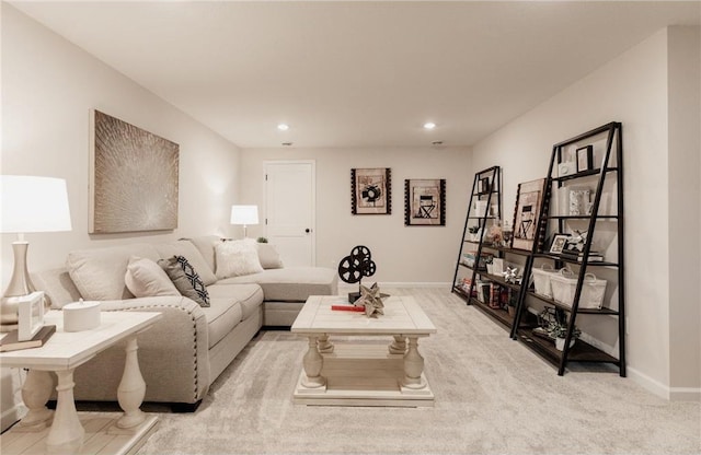 view of carpeted living room