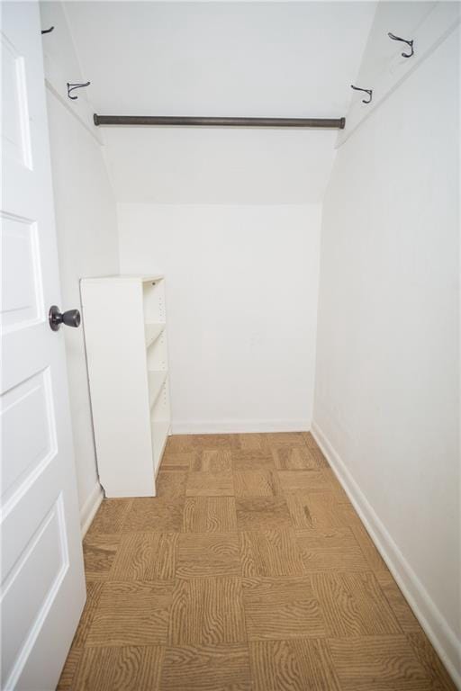 view of walk in closet